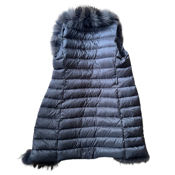 SEVENTY Venezia Brown Puffer Down Jacket Vest Fur Women's Size: 46 - Picture 2 of 6